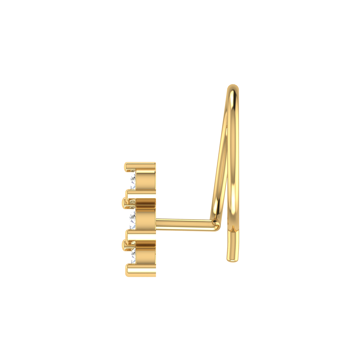 0.06 Carat Natural Diamond Nose Pin - HI Color, VS-SI Clarity.